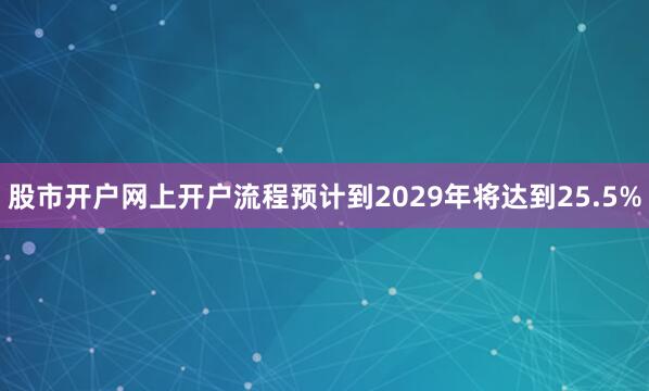 股市开户网上开户流程预计到2029年将达到25.5%