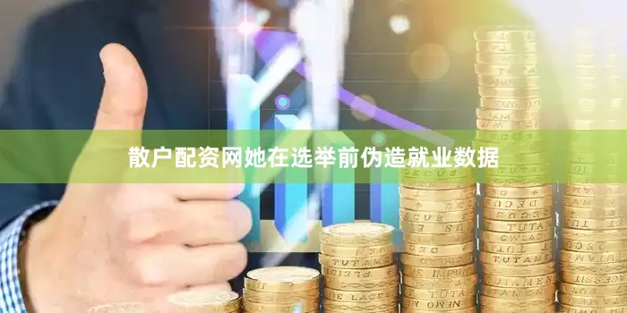 散户配资网她在选举前伪造就业数据